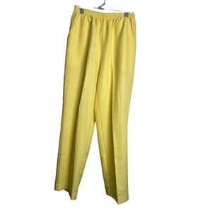 Blair Women's Vintage Double Knit Polyester Pants Yellow Size 6P